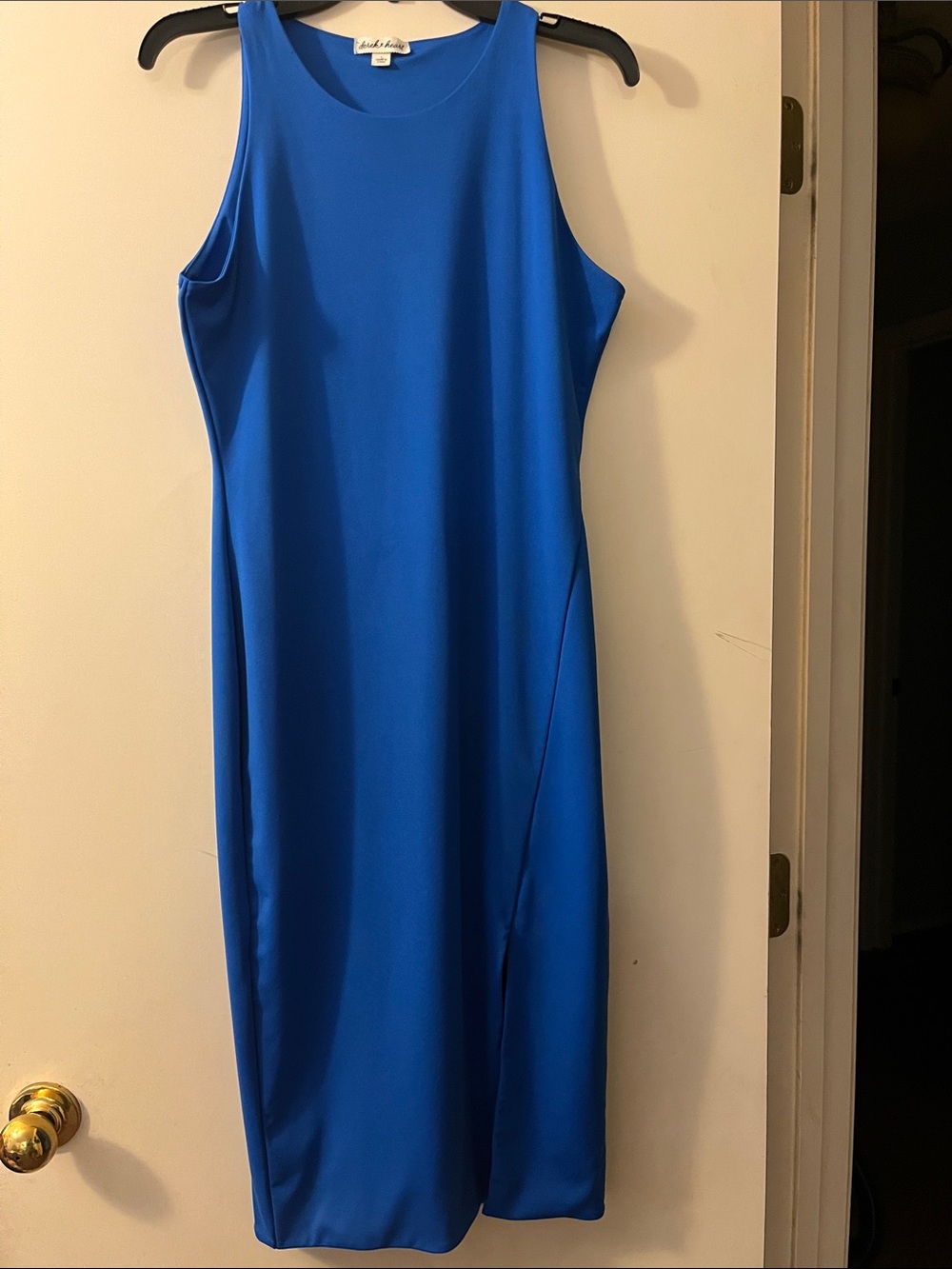 Derek Heart Royal Blue Sleeveless Midi Dress